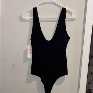 Black Sleeveless Bodysuit
